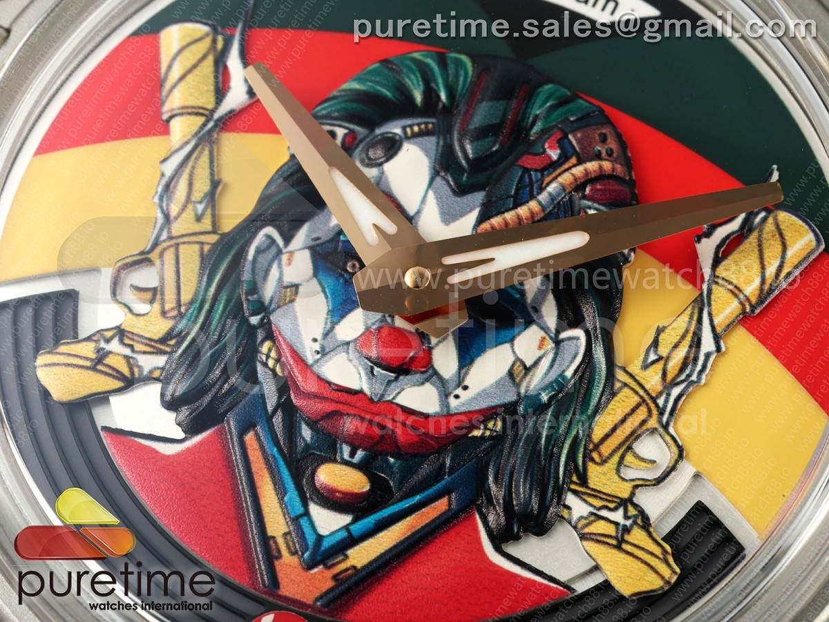 Hankham Two Tone Joker Dial on Red Leather Strap MIYOTA 8215