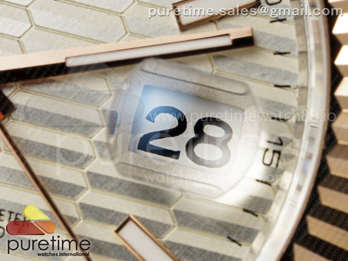 DateJust 41 126331 EWEF Silver Textured Dial on SS/RG Jubilee Bracelet A3235