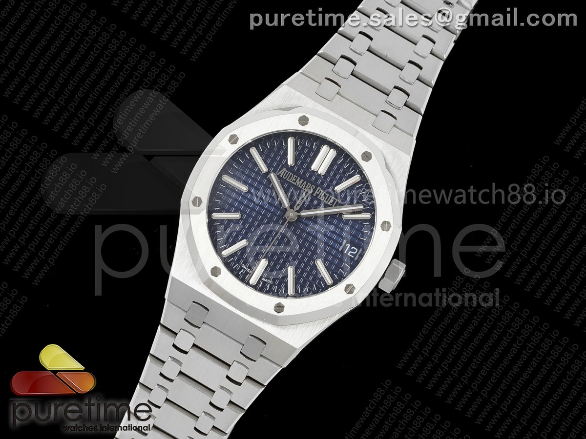 Royal Oak 41mm 15510 "50 Anniversary" SS IPF Blue Dial on SS Bracelet SA4302