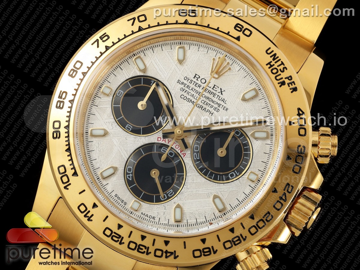 Daytona 116508 N6F Meteorite Dial on YG Bracelet SA4130