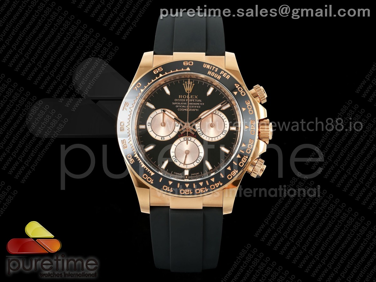Daytona 126515 Clean Black/RG Stick Dial on Oysterflex Strap SH4131