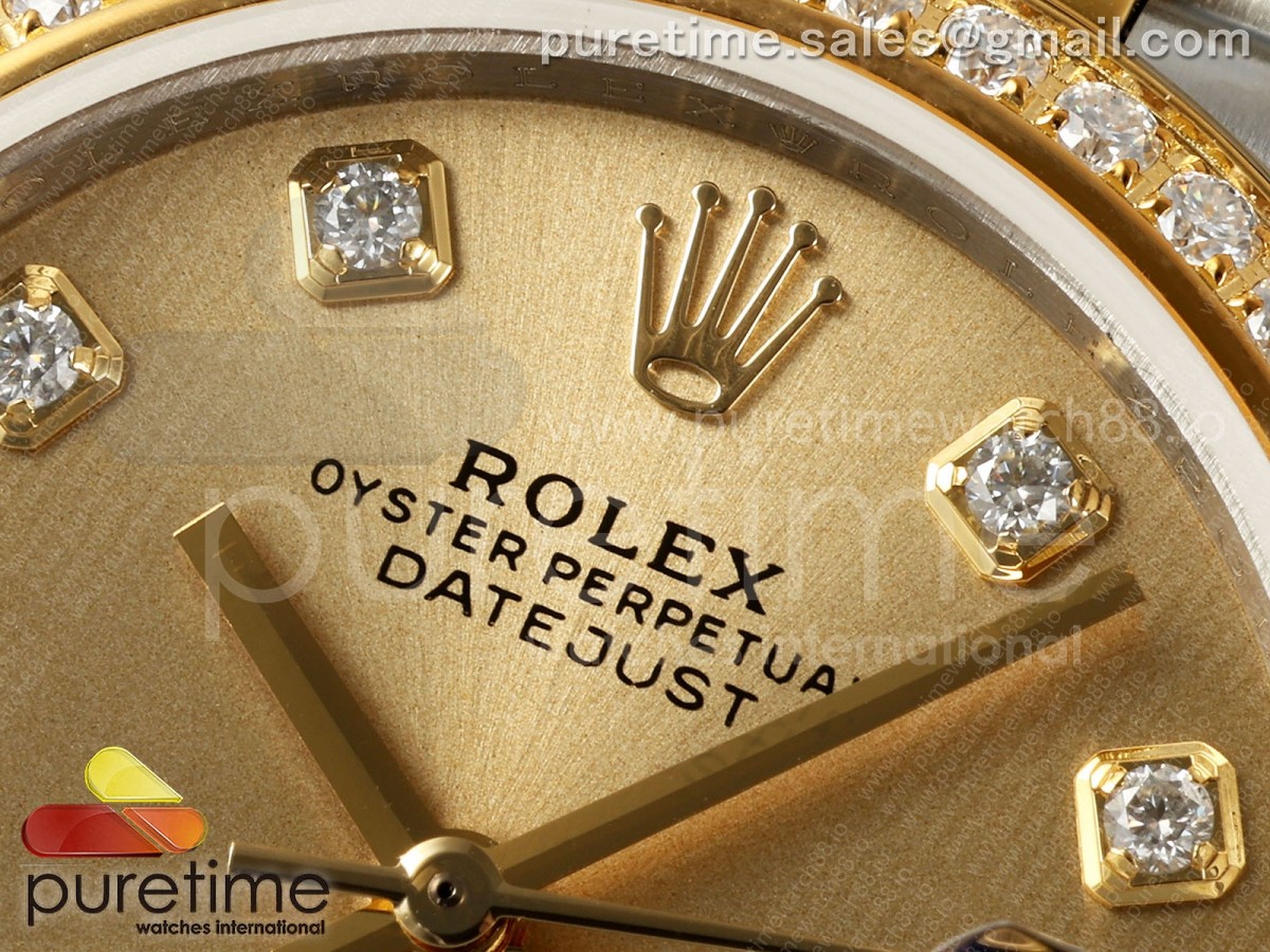 DateJust 31 Ladies 278383rbr JARF YG Dial Diamonds Markers on SS/YG Jubilee Bracelet SA2236