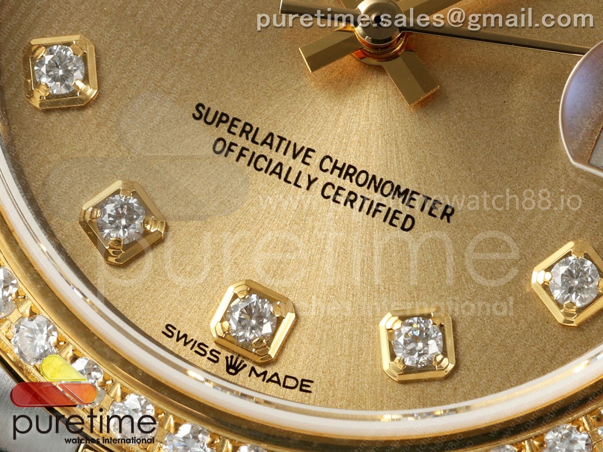 DateJust 31 Ladies 278383rbr JARF YG Dial Diamonds Markers on SS/YG Jubilee Bracelet SA2236