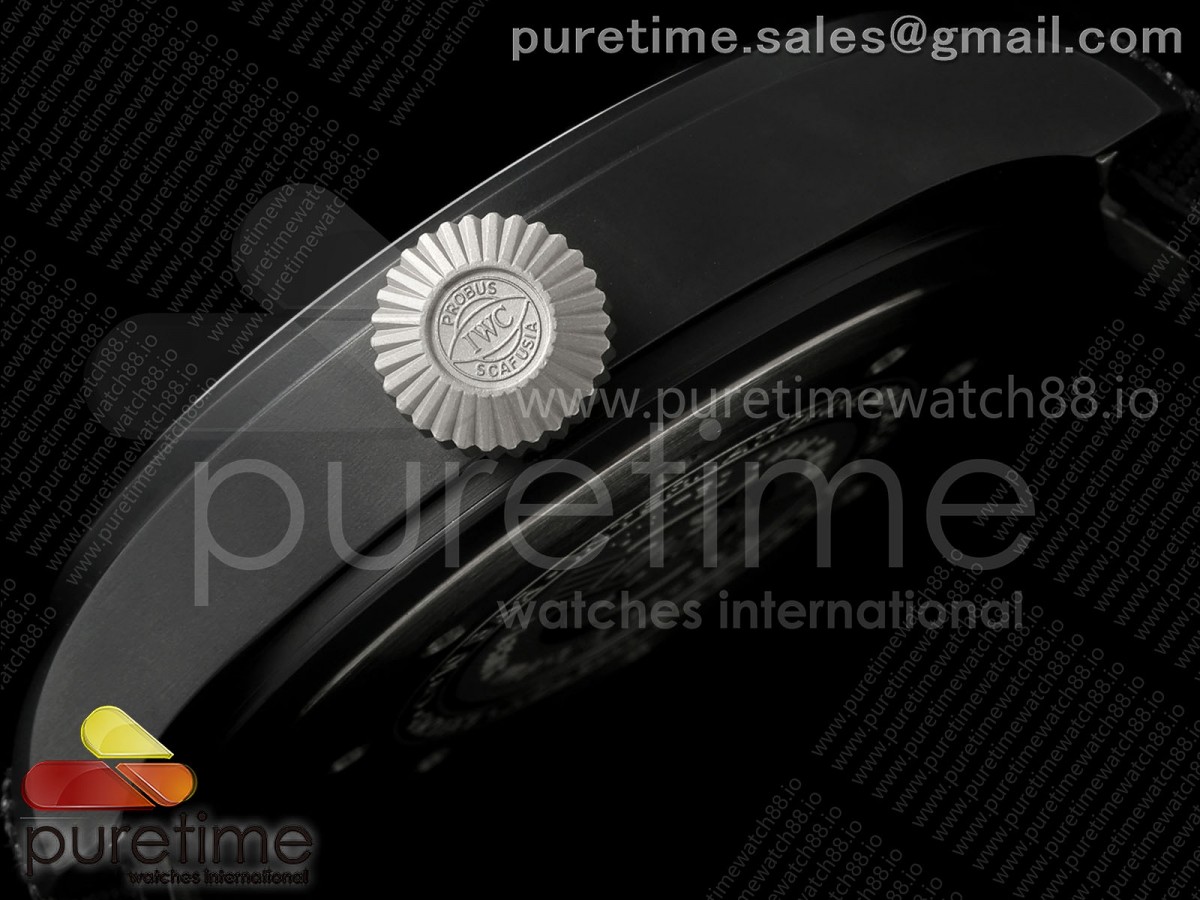 Big Pilot 43 Top Gun Black Ceramic M+F on Black Nylon Strap 8N24