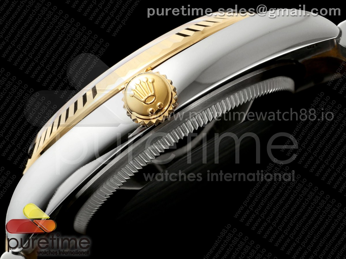 DateJust 36 126233 EWEF YG Leaves Diamonds Dial on Oyster Bracelet A3235