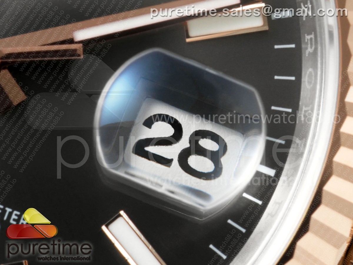 DateJust 36 126231 EWEF Gray Stick Dial on SS/RG Jubilee Bracelet A3235