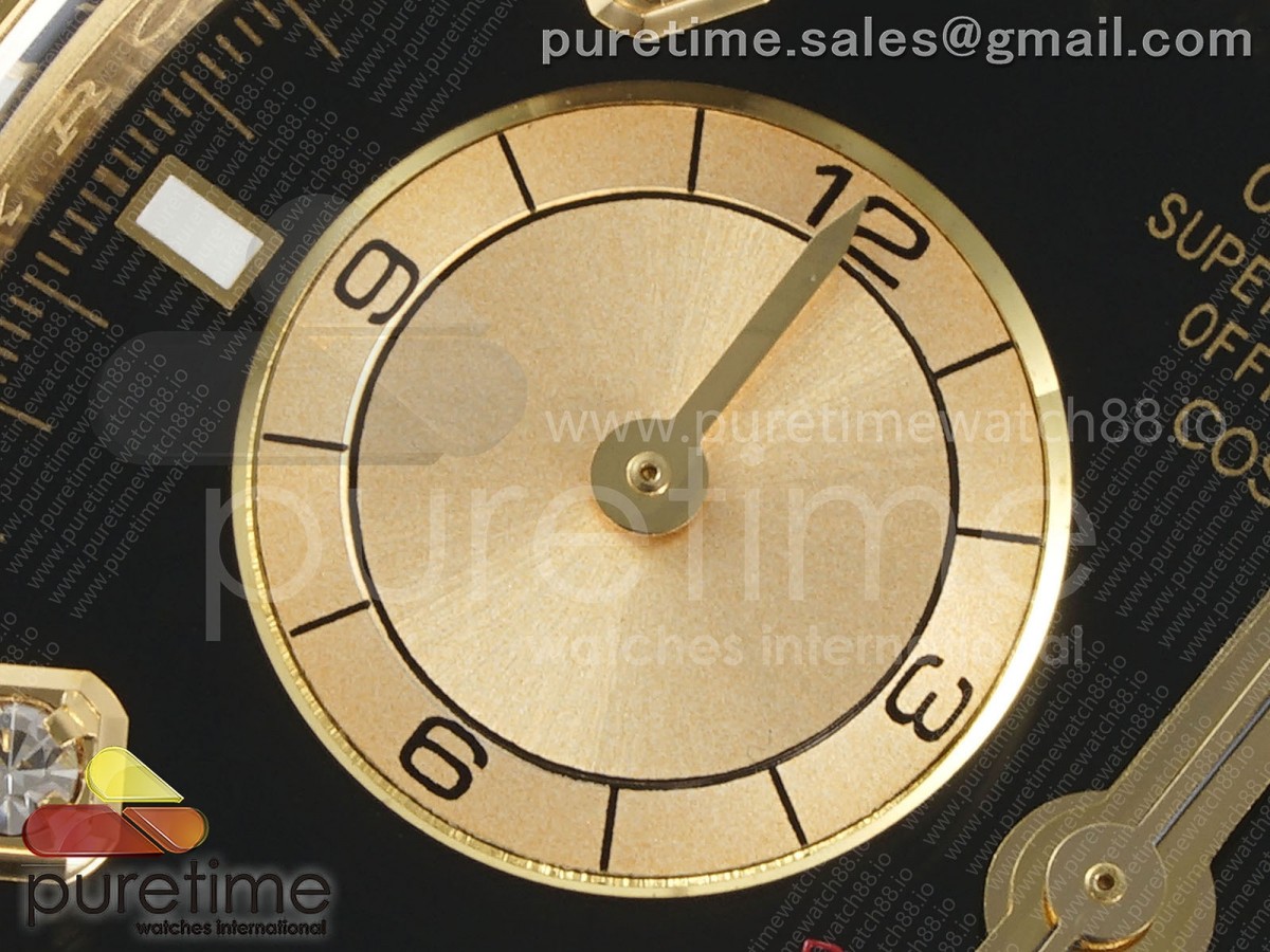 Daytona 126508 APSF Black/YG Diamonds Dial on YG Braclet SH4131