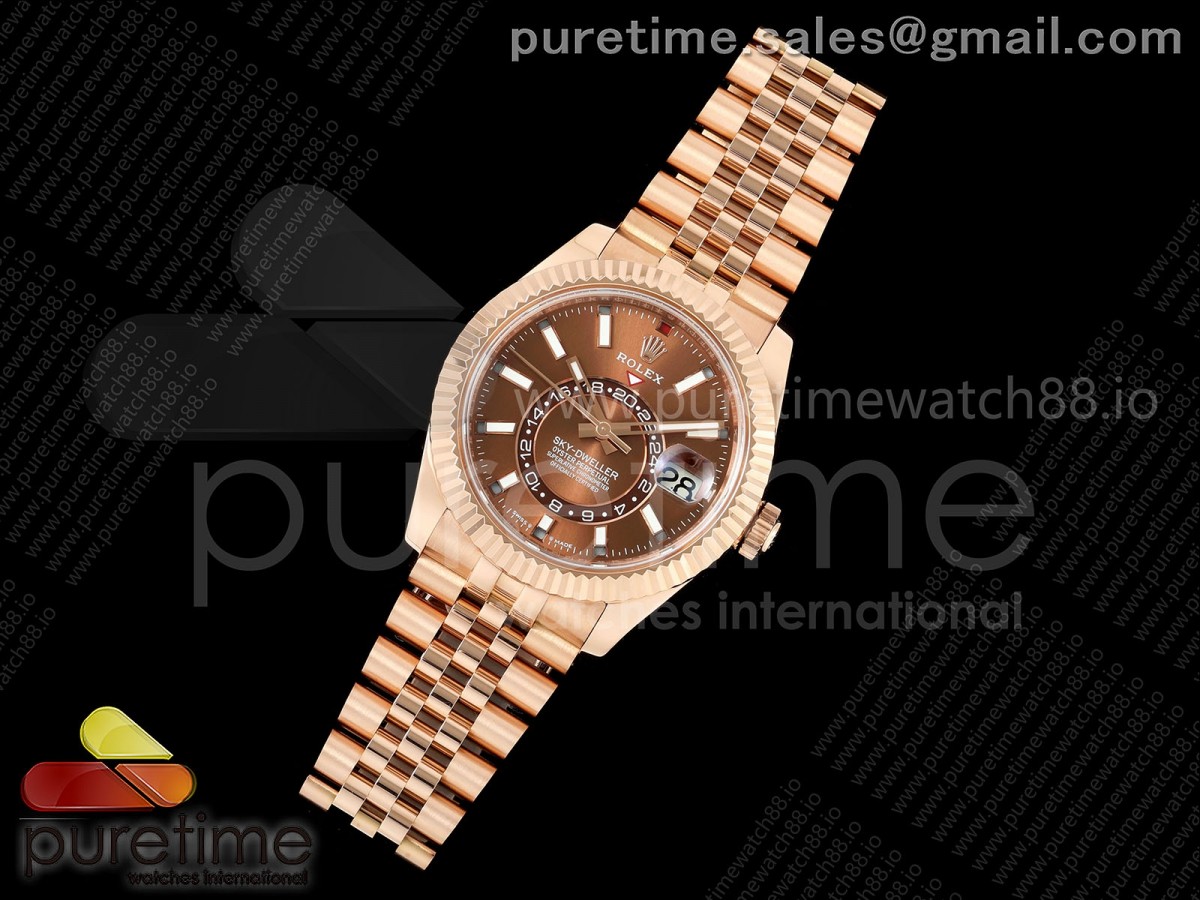 Skydweller 336935 RG Noob Brown Dial on RG Jubilee Bracelet A9002 V2