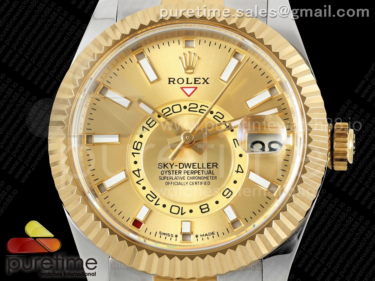 Skydweller 336933 SS/YG Noob YG Dial on SS/YG Jubilee Bracelet A9002 V2