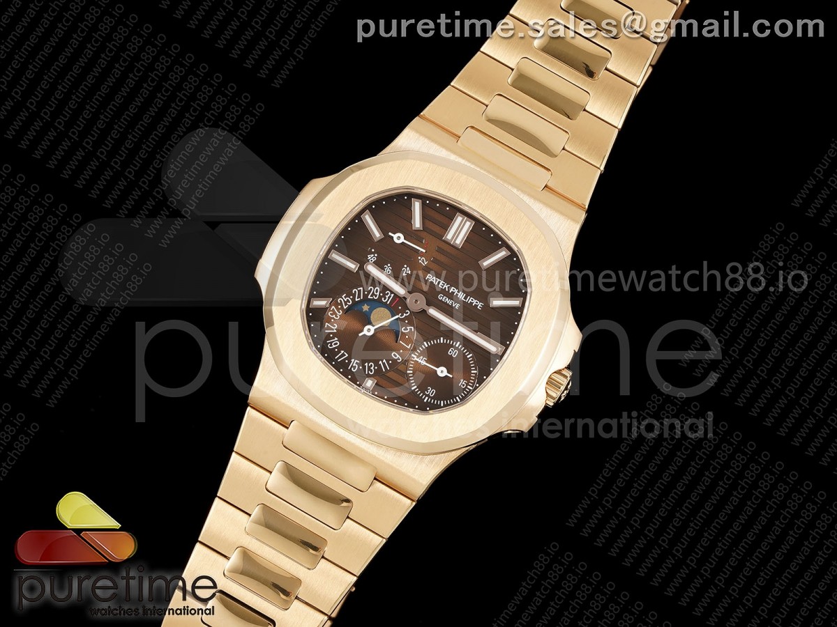 Nautilus 5712 RG PPF Brown Dial on RG Bracelet PPF240 V4+