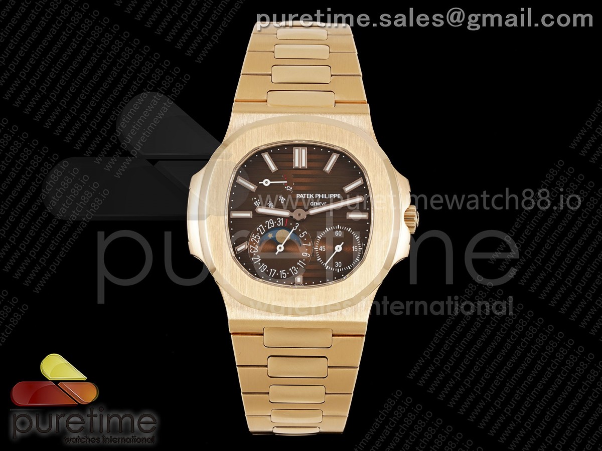 Nautilus 5712 RG PPF Brown Dial on RG Bracelet PPF240 V4+