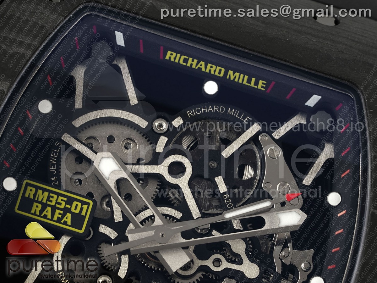 RM35-01 NTPT ZF Skeleton Dial on Black Rubber Strap RMUL3