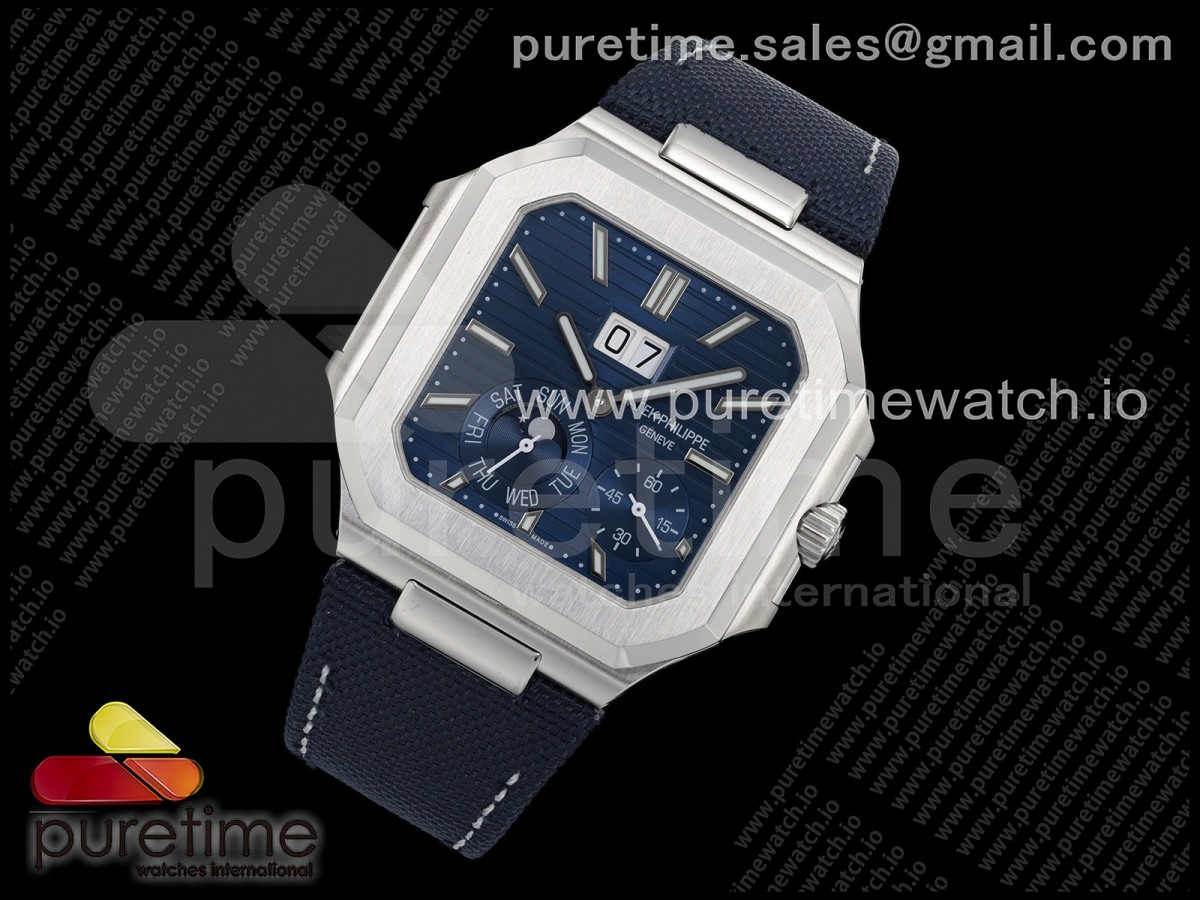 Cubitus 5822 SS 2F Blue Dial on Blue Fabric Strap A240