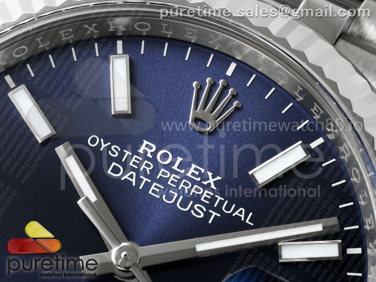 DateJust 36 126234 SS VSF Blue Stick Dial on Jubilee Bracelet DD3235