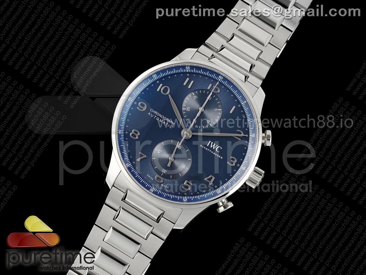 Portugieser Chrono IW3716 APSF Best Edtion Blue Dial on SS Bracelet DD69355