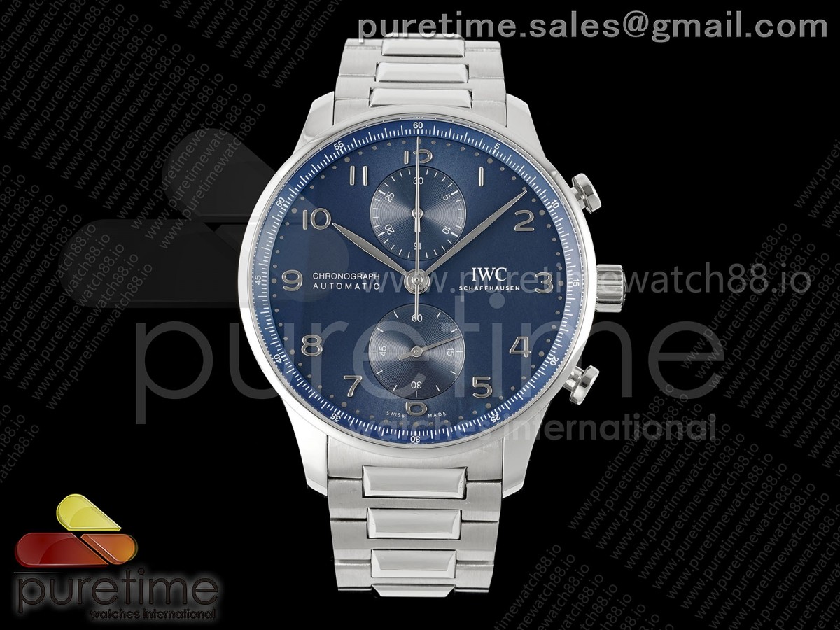 Portugieser Chrono IW3716 APSF Best Edtion Blue Dial on SS Bracelet DD69355