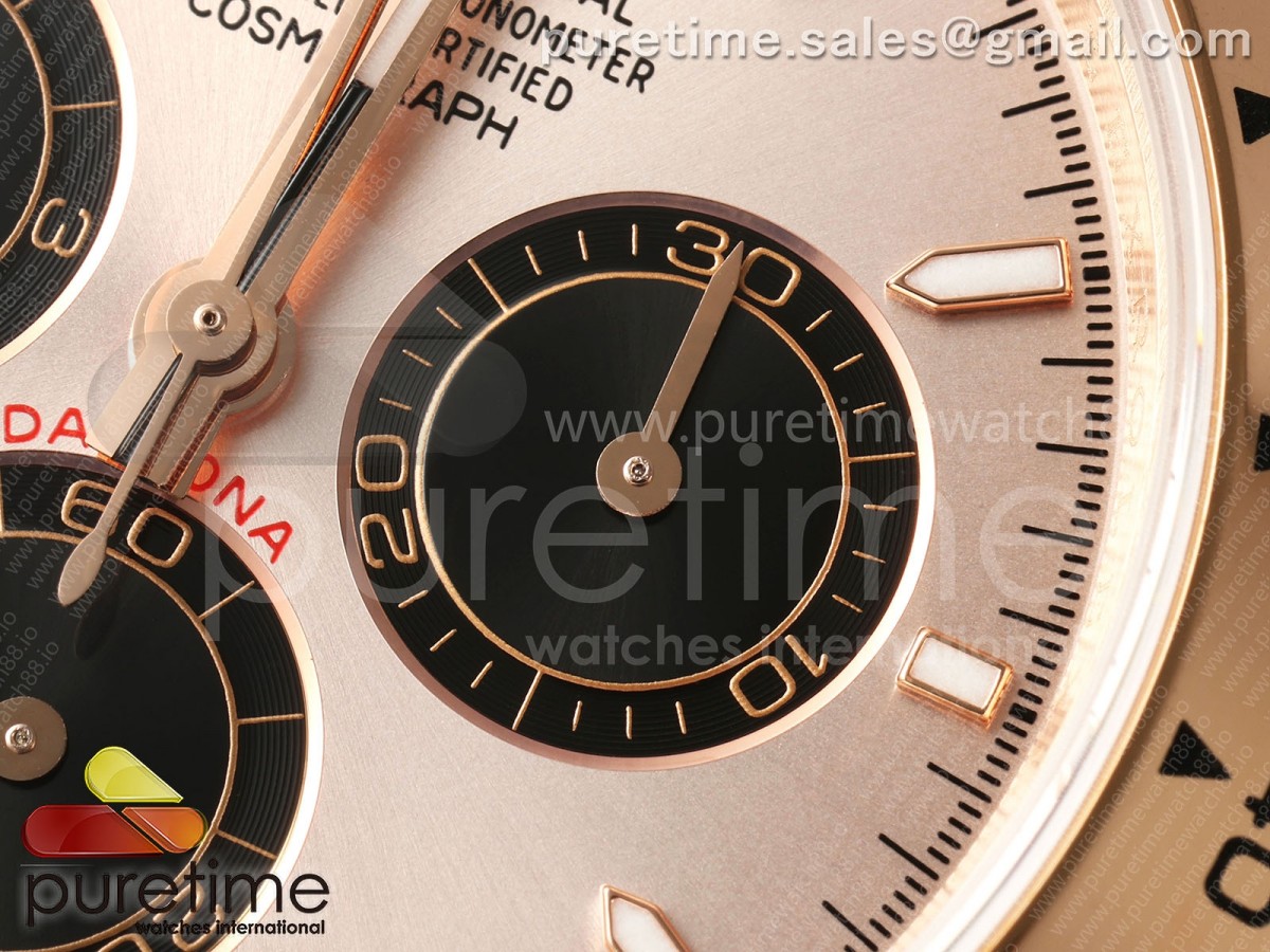 Daytona 126505 QF RG/Black Dial on RG Bracelet JH4131 (Free Sprung) V18