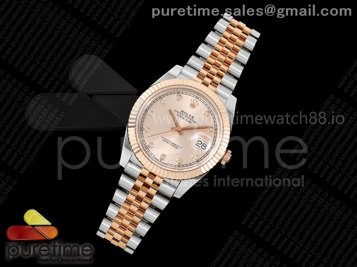 DateJust 41 126331 SS/RG RCF RG Diamonds Dial on Jubilee Bracelet JH3235