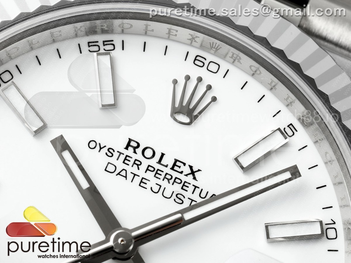 DateJust 41 126334 SS RCF White Stick Dial on Jubilee Bracelet JH3235