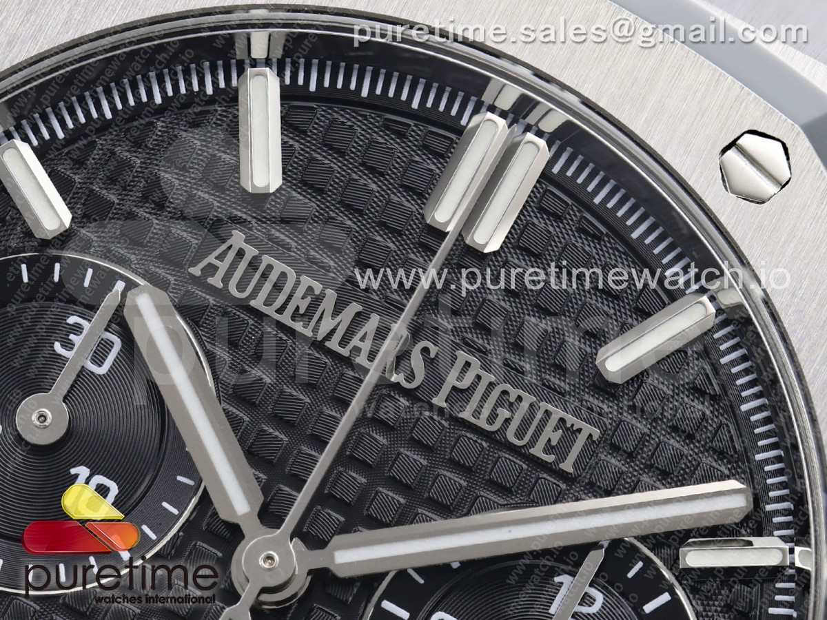 Royal Oak Chrono 26240 SS ZF Black Dial on SS Bracelet SA4401 V2 (Free Sprung)
