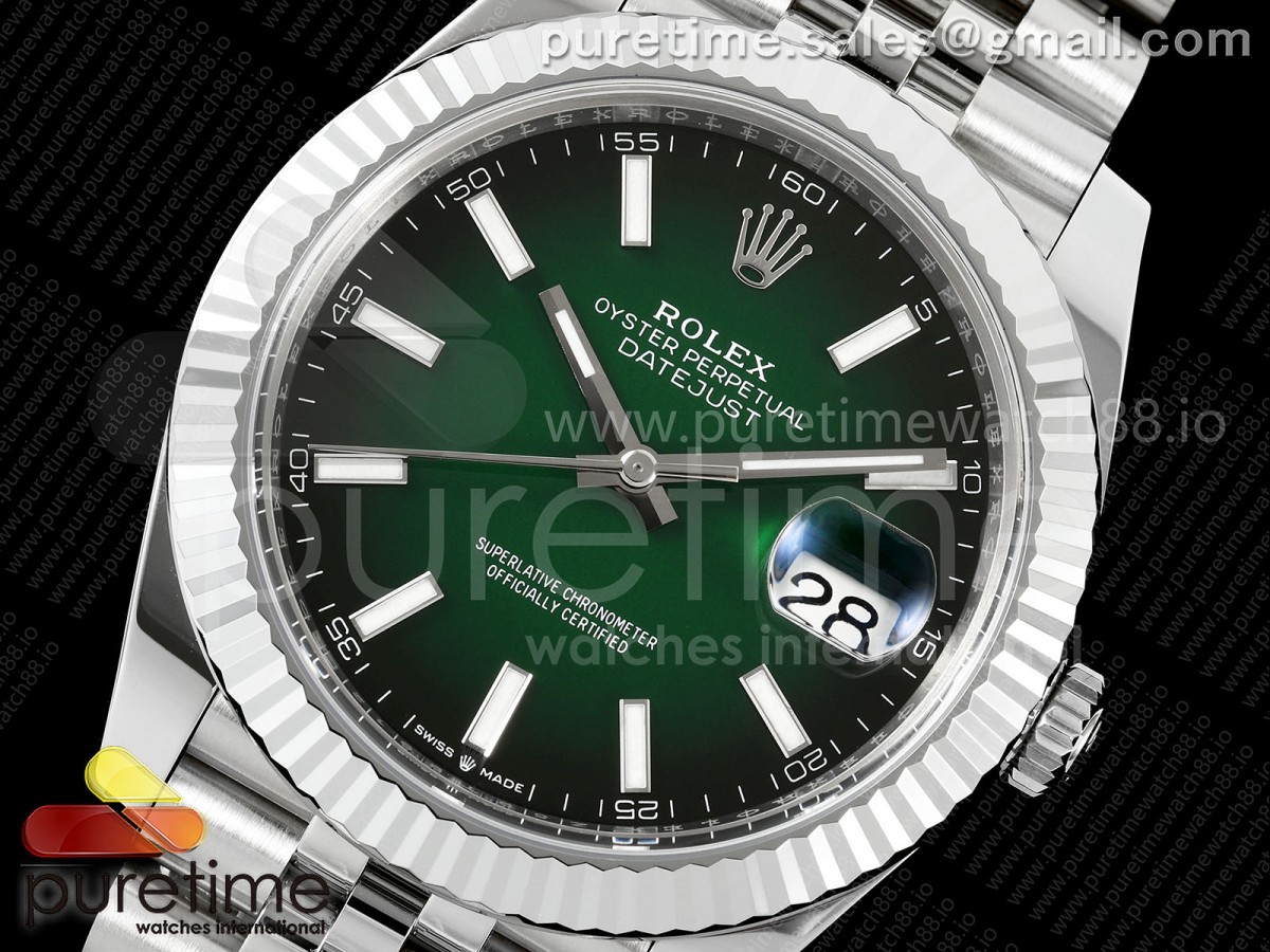 DateJust 41 126334 SEEK 904L Steel Green Ombre Dial on Jubilee Bracelet VR3235