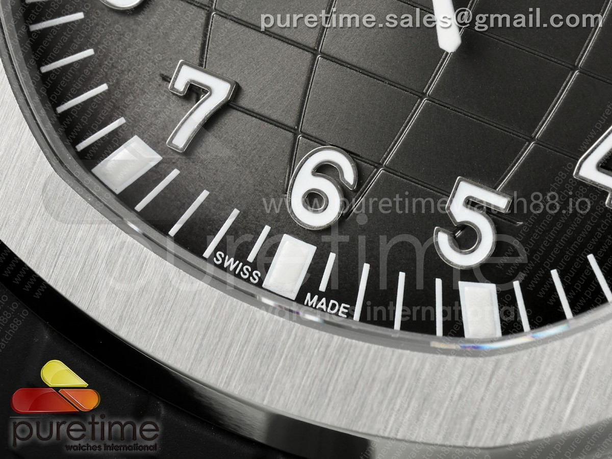 Aquanaut 5167 SS DDF Gray Dial on Black Rubber Strap DBP330