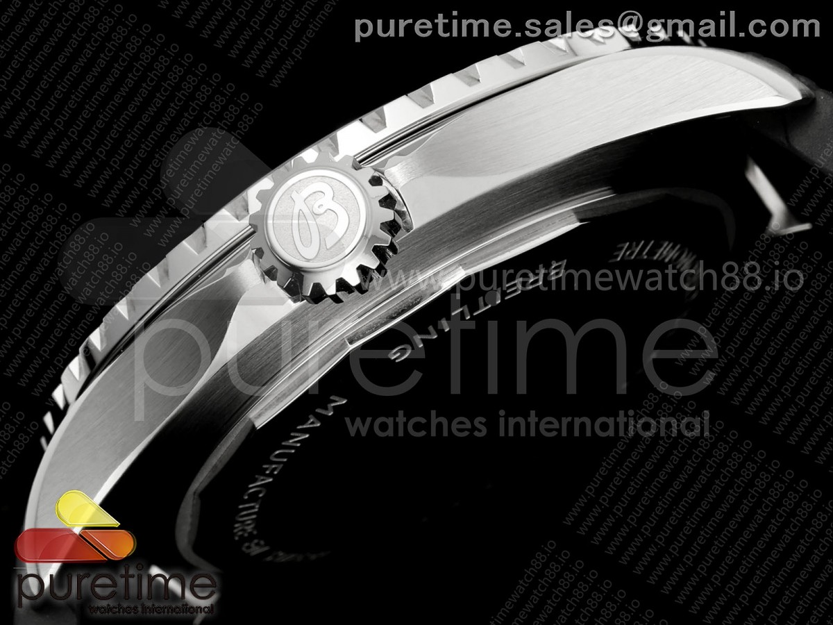 SuperOcean Automatic 42 SS BLF Black Rainbow Dial on Black Rubber Strap A2824