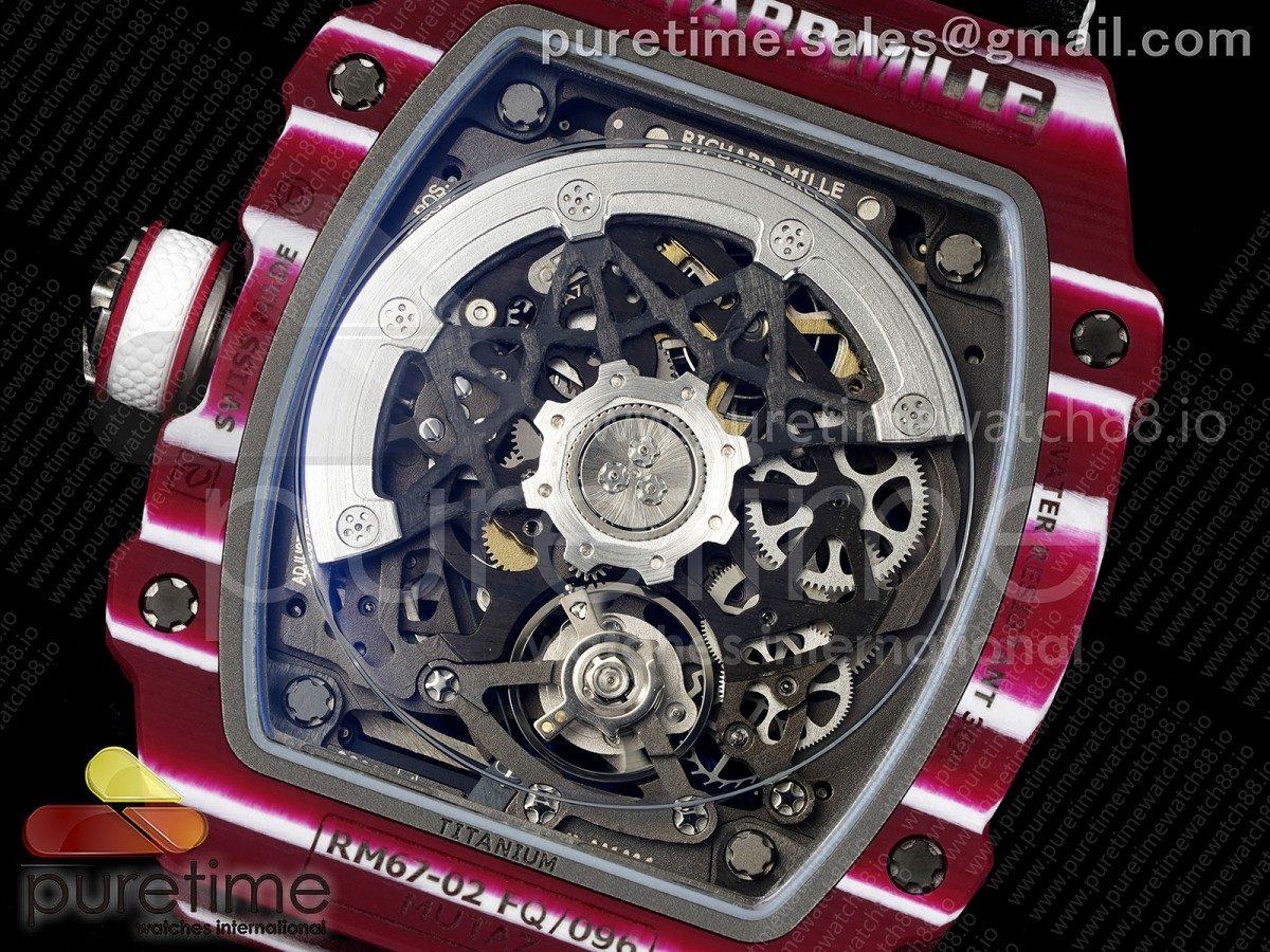 UMI RM67-02 Purple NTPT Mutaz Skeleton Dial on Elastic Strap CRMA7 Clone V3