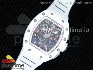 RM011 REAL CAS CÉRAMIQUE BLANC Chronographe KVF